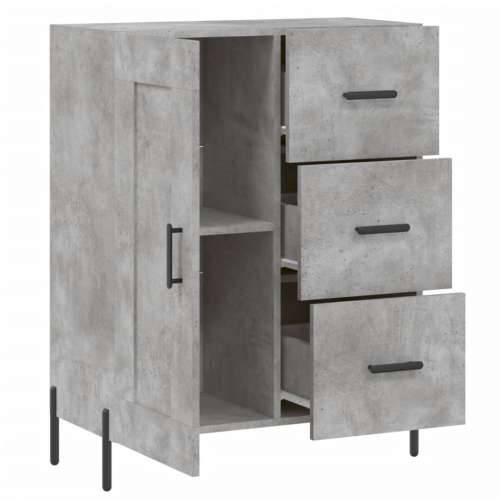 Komoda siva boja betona 69,5x34x90 cm od konstruiranog drva - Beton siva 1 Cijena