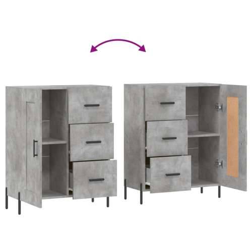 Komoda siva boja betona 69,5x34x90 cm od konstruiranog drva - Beton siva 1 Cijena