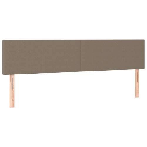 Krevet box spring s madracem LED smeđesivi 160x200 cm tkanina - Sivo-smeđa 160 x 200 cm Gladak dizajn Cijena