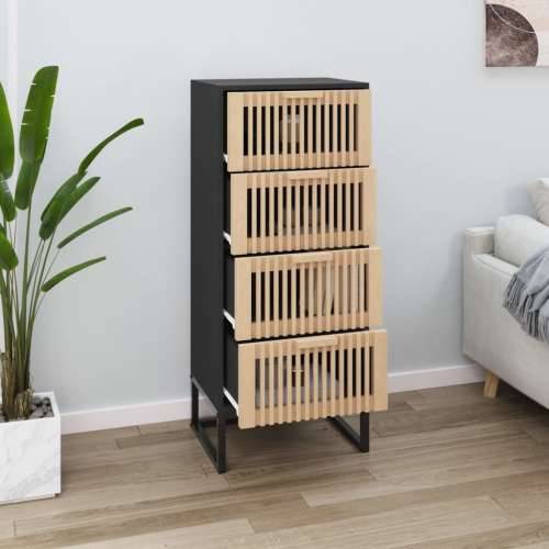 Visoka komoda crna 40 x 30 x 95 cm od konstruiranog drva - Crna 1 Cijena
