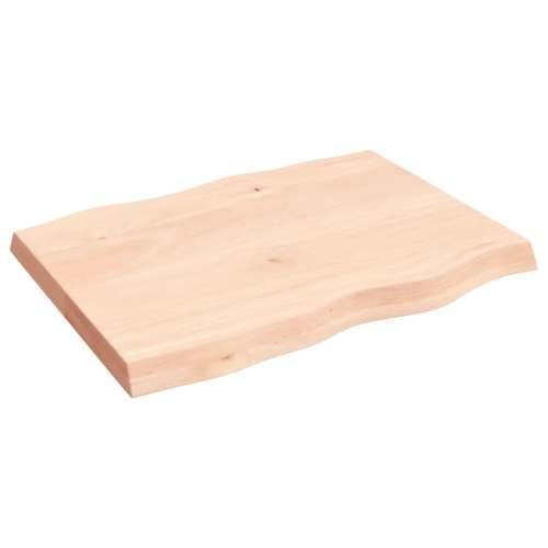 Stolna ploča 80x60x(2-6) cm od hrastovine sa živim rubom - Prirodna 80 x 60 x 6 cm 1 Cijena