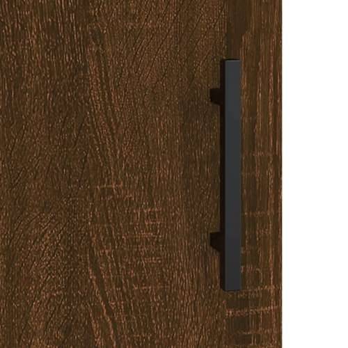 Komoda smeđa boja hrasta 90 x 34 x 80 cm od konstruiranog drva - Smeđi hrast 1 Cijena