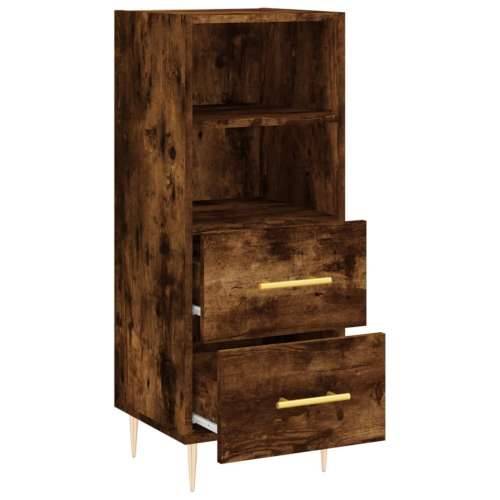 Komoda boja dimljenog hrasta 34,5x34x90 cm konstruirano drvo - Dimljeni hrast 1 Cijena