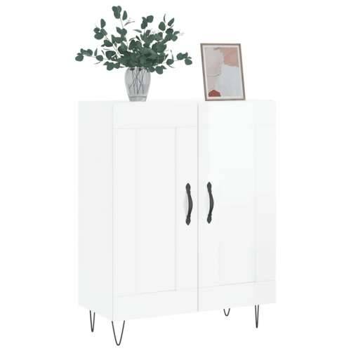 Komoda sjajna bijela 69,5x34x90 cm od konstruiranog drva - Visoko sjajno bijela 1 Cijena