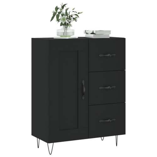 Komoda crna 69,5 x 34 x 90 cm od konstruiranog drva - Crna 1 Cijena