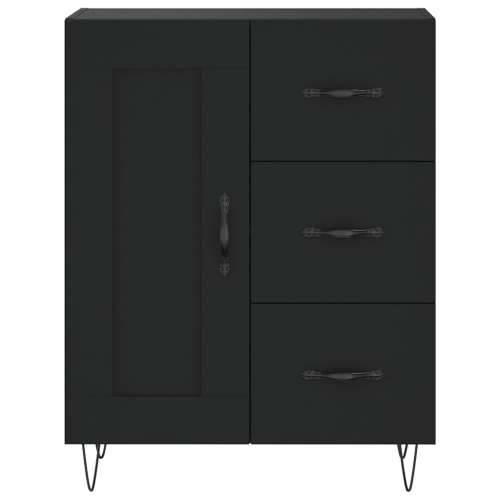 Komoda crna 69,5 x 34 x 90 cm od konstruiranog drva - Crna 1 Cijena