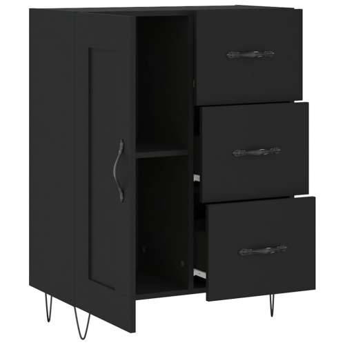 Komoda crna 69,5 x 34 x 90 cm od konstruiranog drva - Crna 1 Cijena