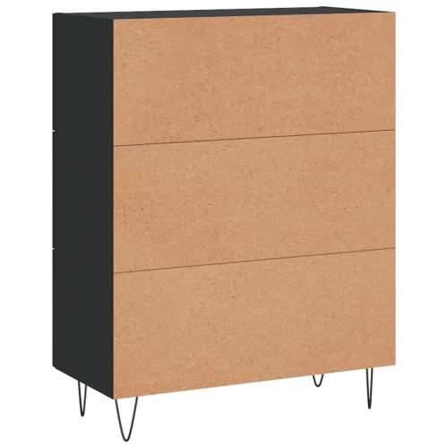 Komoda crna 69,5 x 34 x 90 cm od konstruiranog drva - Crna 1 Cijena