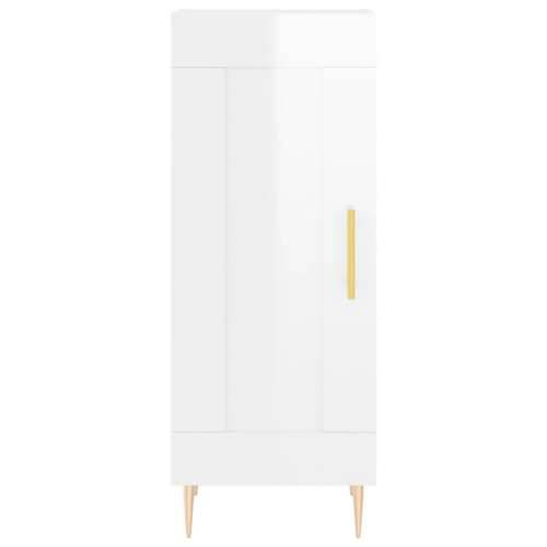 Komoda sjajna bijela 34,5 x 34 x 90 cm od konstruiranog drva - Visoko sjajno bijela 1 Cijena