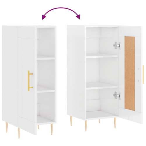 Komoda sjajna bijela 34,5 x 34 x 90 cm od konstruiranog drva - Visoko sjajno bijela 1 Cijena
