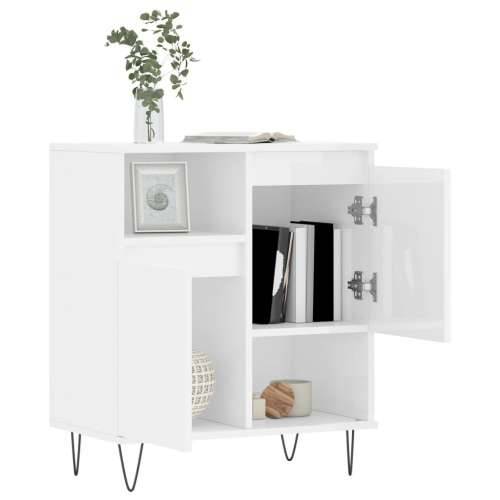 Komoda sjajna bijela 60 x 35 x 70 cm od konstruiranog drva - Visoko sjajno bijela 1 Cijena