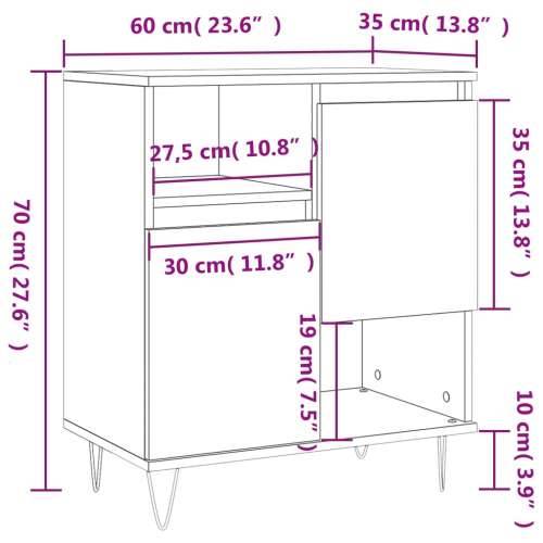 Komoda sjajna bijela 60 x 35 x 70 cm od konstruiranog drva - Visoko sjajno bijela 1 Cijena