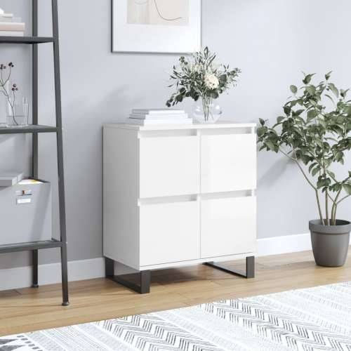 Komoda sjajna bijela 60 x 35 x 70 cm od konstruiranog drva - Visoko sjajno bijela 1 Cijena