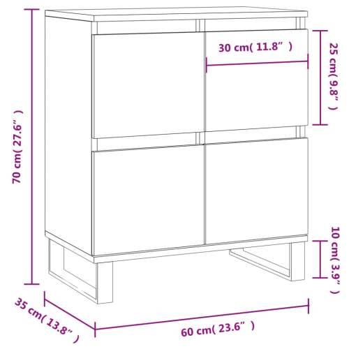 Komoda siva boja betona 60x35x70 cm od konstruiranog drva - Beton siva 1 Cijena