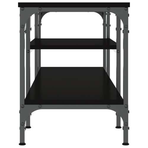 TV ormarić crni 121 x 35 x 45 cm konstruirano drvo i željezo - Crna 1 121 cm Cijena