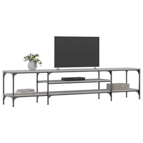 TV ormarić boja hrasta sonome 201x35x45 cm od drva i željeza - Sivi hrast sonoma 1 201 cm Cijena