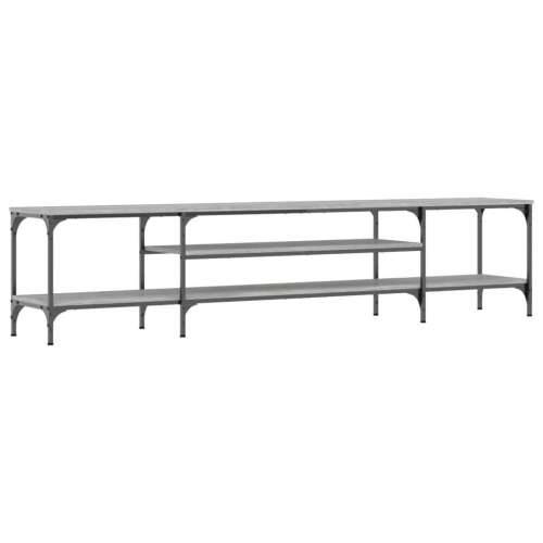 TV ormarić boja hrasta sonome 201x35x45 cm od drva i željeza - Sivi hrast sonoma 1 201 cm Cijena