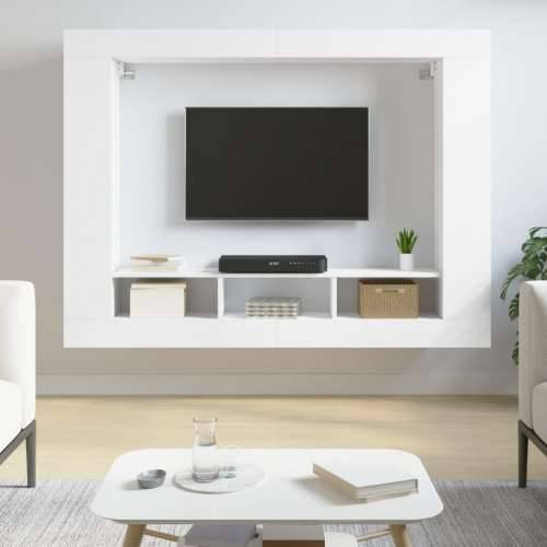 TV ormarić bijeli 152 x 22 x 113 cm od konstruiranog drva - Bijela 1 Cijena