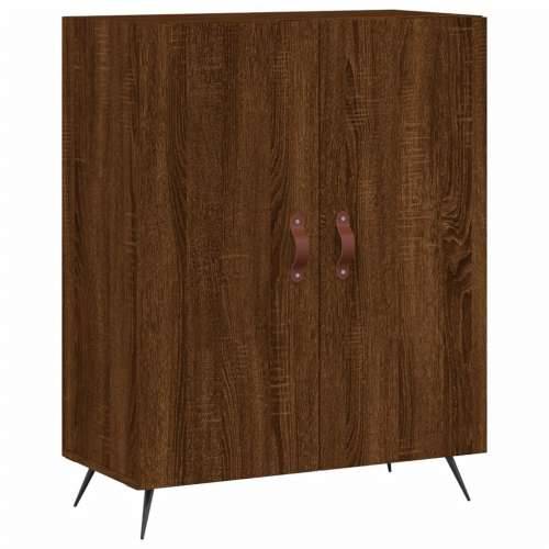 Visoka komoda boja hrasta 69,5x34x180 cm od konstruiranog drva - Smeđi hrast 1 2 vrata Cijena