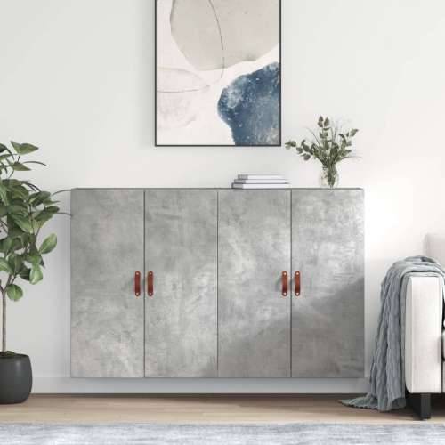 Zidni ormarići 2 kom siva boja betona 69,5 x 34 x 90 cm - Beton siva 2 Koža Cijena
