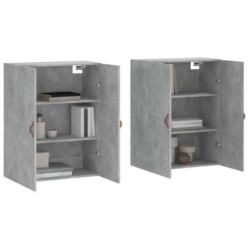 Zidni ormarići 2 kom siva boja betona 69,5 x 34 x 90 cm - Beton siva 2 Koža Cijena