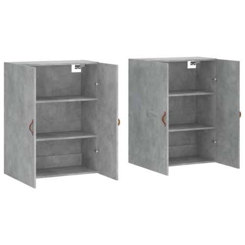 Zidni ormarići 2 kom siva boja betona 69,5 x 34 x 90 cm - Beton siva 2 Koža Cijena