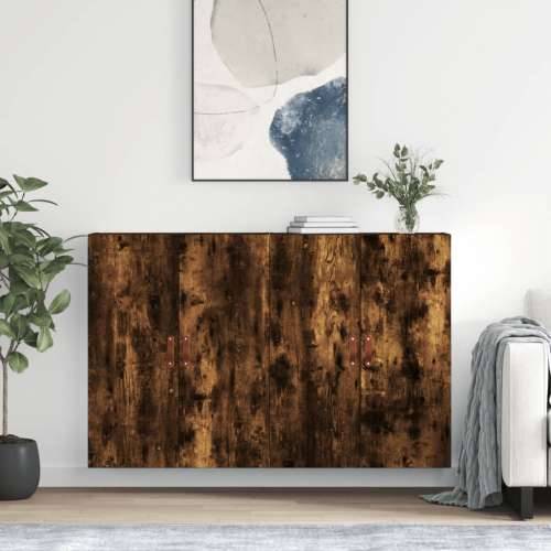 Zidni ormarići 2 kom boja dimljenog hrasta 69,5 x 34 x 90 cm - Dimljeni hrast 2 Koža Cijena