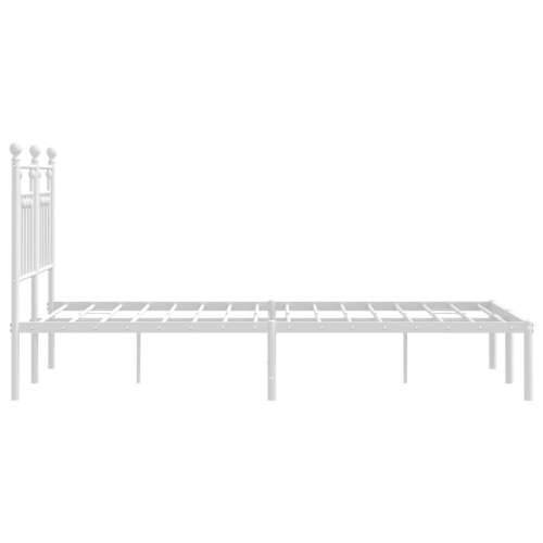 Metalni okvir za krevet s uzglavljem bijeli 120 x 190 cm Bijela 120 x 190 cm s uzglavljem Cijena