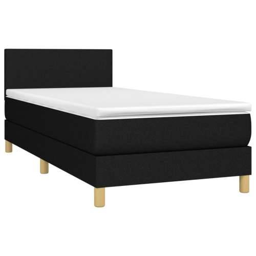 Box spring krevet s madracem crni 90x190 cm od tkanine - Crna 90 x 190 cm Gladak dizajn Cijena