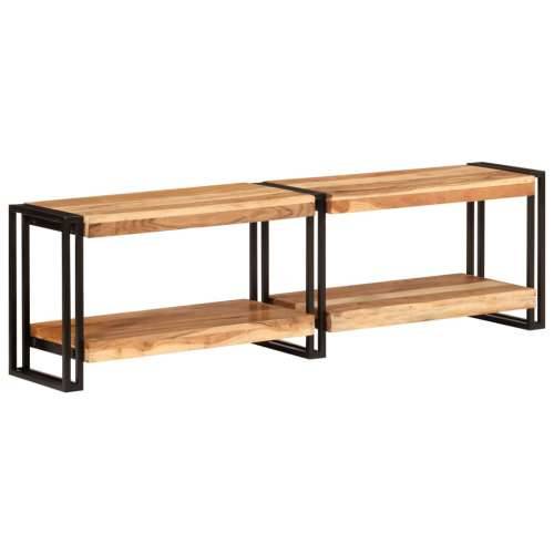 TV ormarić 140 x 30 x 40 cm od masivnog bagremovog drva - Crna 1 140 cm Masivno bagremovo drvo Cijena