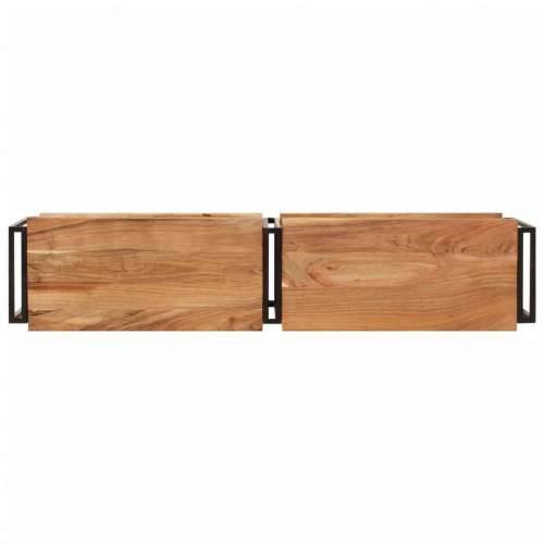 TV ormarić 140 x 30 x 40 cm od masivnog bagremovog drva - Crna 1 140 cm Masivno bagremovo drvo Cijena