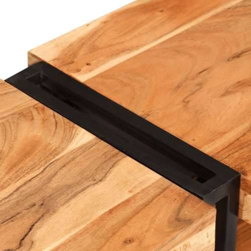 TV ormarić 140 x 30 x 40 cm od masivnog bagremovog drva - Crna 1 140 cm Masivno bagremovo drvo Cijena