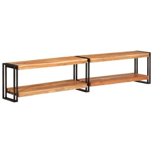 TV ormarić 200 x 30 x 40 cm od masivnog bagremovog drva - Crna 1 200 cm Masivno bagremovo drvo Cijena