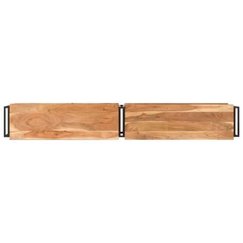 TV ormarić 200 x 30 x 40 cm od masivnog bagremovog drva - Crna 1 200 cm Masivno bagremovo drvo Cijena