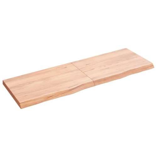 Zidna polica svjetlosmeđa 120x40x(2-4) cm obrađena hrastovina - Svjetlosmeđa 120 x 40 x 4 cm 1 Cijena
