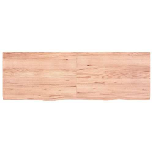 Zidna polica svjetlosmeđa 120x40x(2-4) cm obrađena hrastovina - Svjetlosmeđa 120 x 40 x 4 cm 1 Cijena
