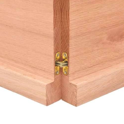 Zidna polica svjetlosmeđa 120x40x(2-4) cm obrađena hrastovina - Svjetlosmeđa 120 x 40 x 4 cm 1 Cijena