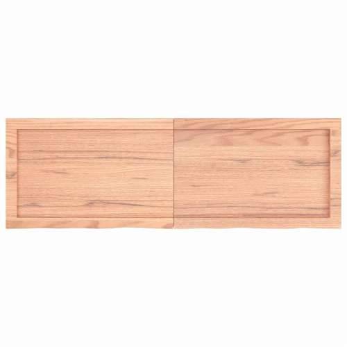 Zidna polica svjetlosmeđa 120x40x(2-4) cm obrađena hrastovina - Svjetlosmeđa 120 x 40 x 4 cm 1 Cijena