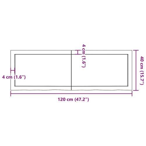 Zidna polica svjetlosmeđa 120x40x(2-4) cm obrađena hrastovina - Svjetlosmeđa 120 x 40 x 4 cm 1 Cijena