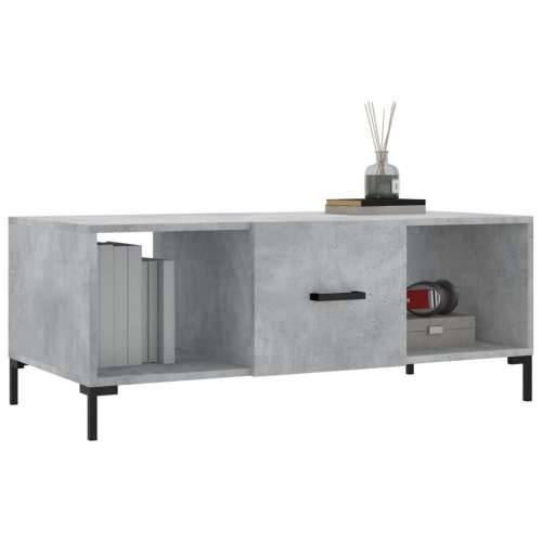 Stolić za kavu boja betona 102 x 50 x 40 cm konstruirano drvo - Beton siva 1 Cijena
