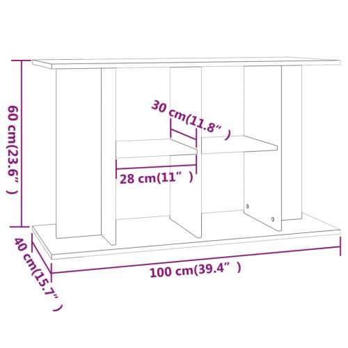 Stalak za akvarij boja hrasta 100x40x60 cm konstruirano drvo - Dimljeni hrast 100 x 40 x 60 cm Cijena