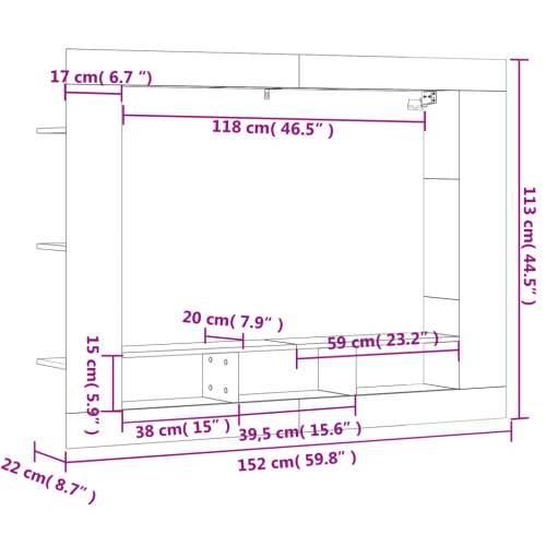 TV ormarić boja hrasta sonome 152x22x113 cm konstruirano drvo - sonoma hrast 1 Cijena