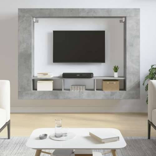 TV ormarić boja betona 152 x 22 x 113 cm od konstruiranog drva - Beton siva 1 Cijena