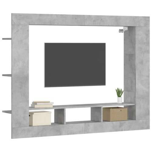 TV ormarić boja betona 152 x 22 x 113 cm od konstruiranog drva - Beton siva 1 Cijena