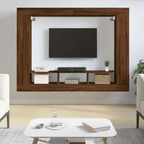 TV ormarić boja smeđeg hrasta 152x22x113 cm konstruirano drvo - Smeđi hrast 1 Cijena