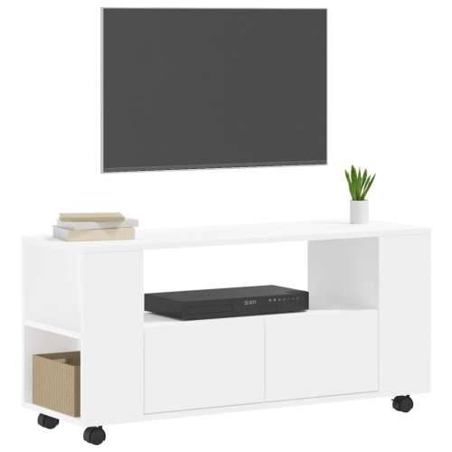 TV ormarić bijeli 102 x 34,5 x 43 cm od konstruiranog drva - Bijela 1 Cijena