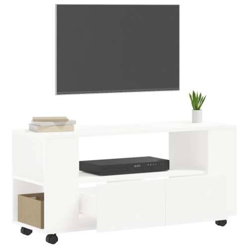TV ormarić bijeli 102 x 34,5 x 43 cm od konstruiranog drva - Bijela 1 Cijena