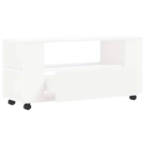 TV ormarić bijeli 102 x 34,5 x 43 cm od konstruiranog drva - Bijela 1 Cijena