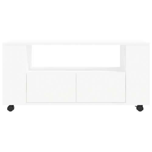 TV ormarić bijeli 102 x 34,5 x 43 cm od konstruiranog drva - Bijela 1 Cijena