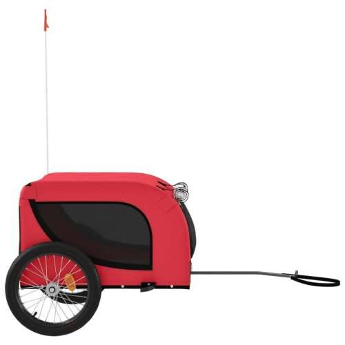 Prikolica za bicikl za ljubimce crveno-crna tkanina i željezo Cijena